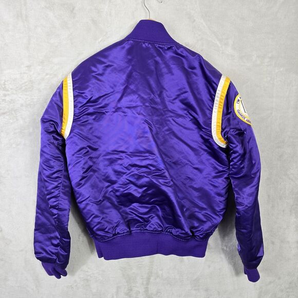 Vtg 80's Los Angeles Lakers Satin Starter Jacket Size Large W/ Anti-Gang Patches - Picture 13 of 14